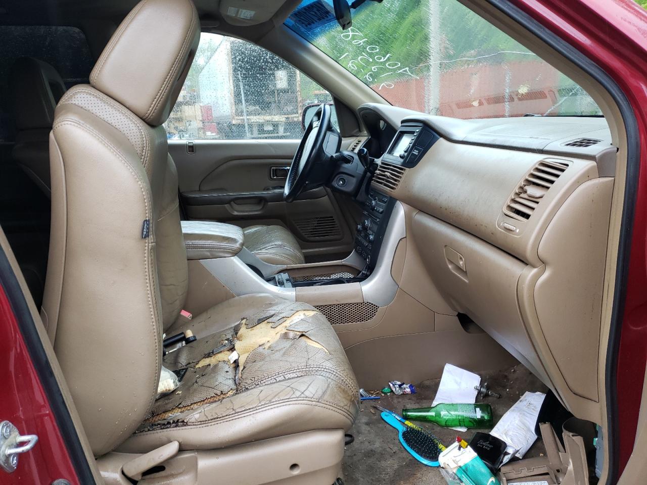 Photo 5 from auction – 2005 HONDA PILOT EXL with VIN 2HKYF18755H538809