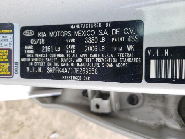 Photo 10 from auction – 2018 KIA FORTE LX with VIN 3KPFK4A71JE269656