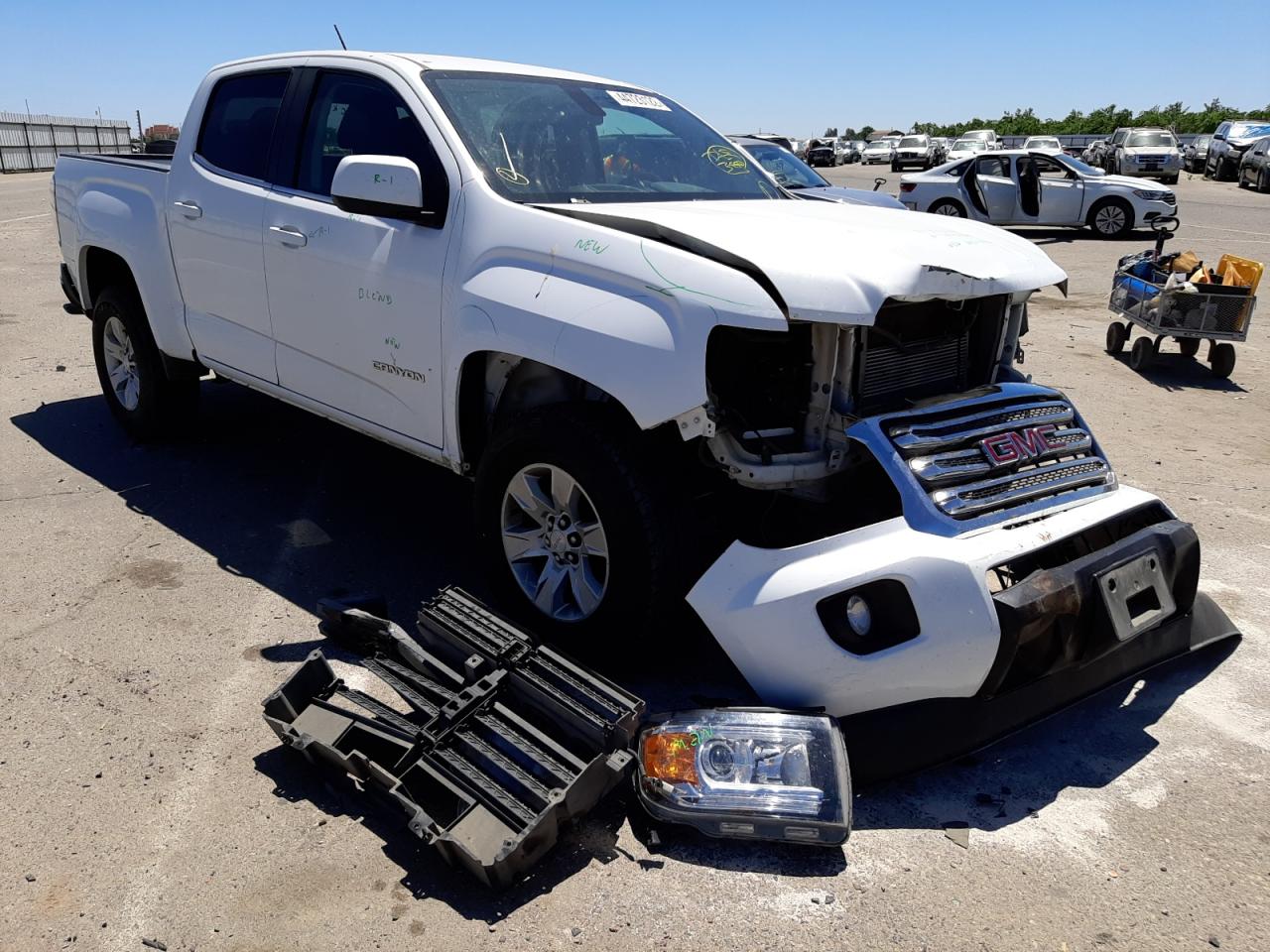 GMC CANYON SLE 2016 with VIN 1GTG5CEA1G1102723 - Photo from auction