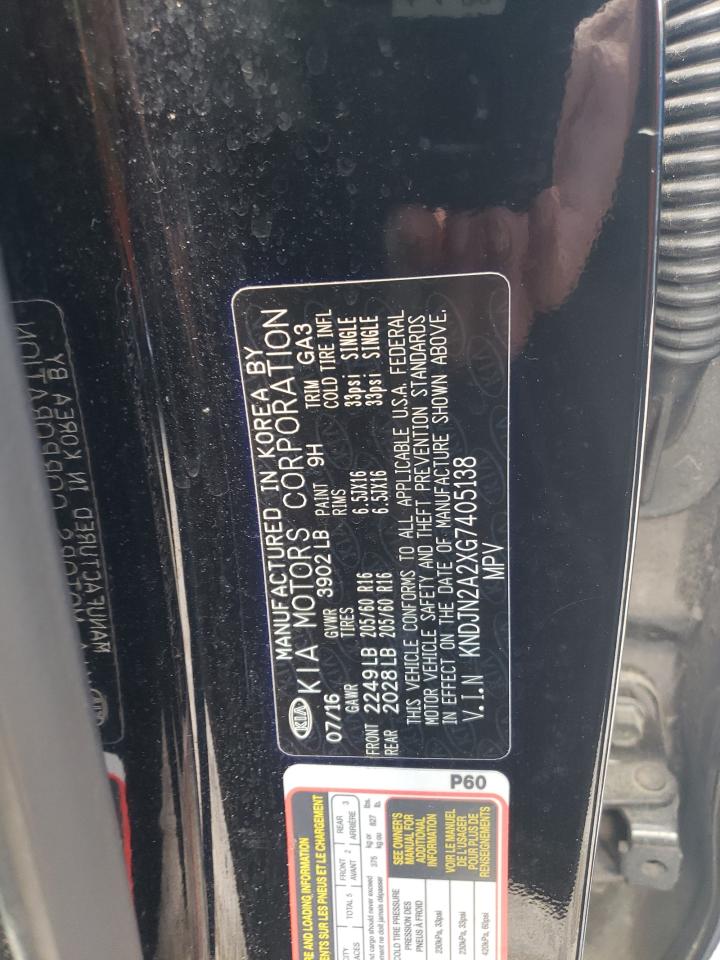 Photo 10 from auction – 2016 KIA SOUL with VIN KNDJN2A2XG7405138