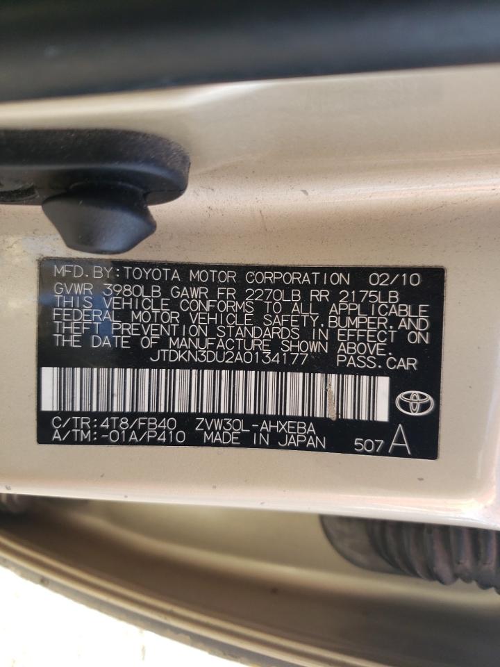 Photo 10 from auction – 2010 TOYOTA PRIUS with VIN JTDKN3DU2A0134177