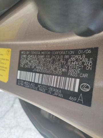 Photo 10 from auction – 2006 LEXUS ES 330 with VIN JTHBA30G565170935
