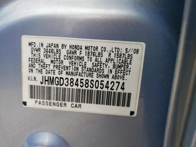 Photo 10 from auction – 2008 HONDA FIT with VIN JHMGD38458S054274