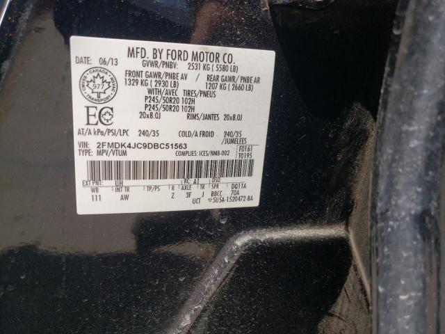 Photo 10 from auction – 2013 FORD EDGE SEL with VIN 2FMDK4JC9DBC51563