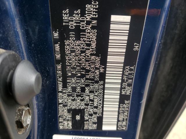 Photo 10 from auction – 2005 TOYOTA SIENNA CE with VIN 5TDZA23C55S301616