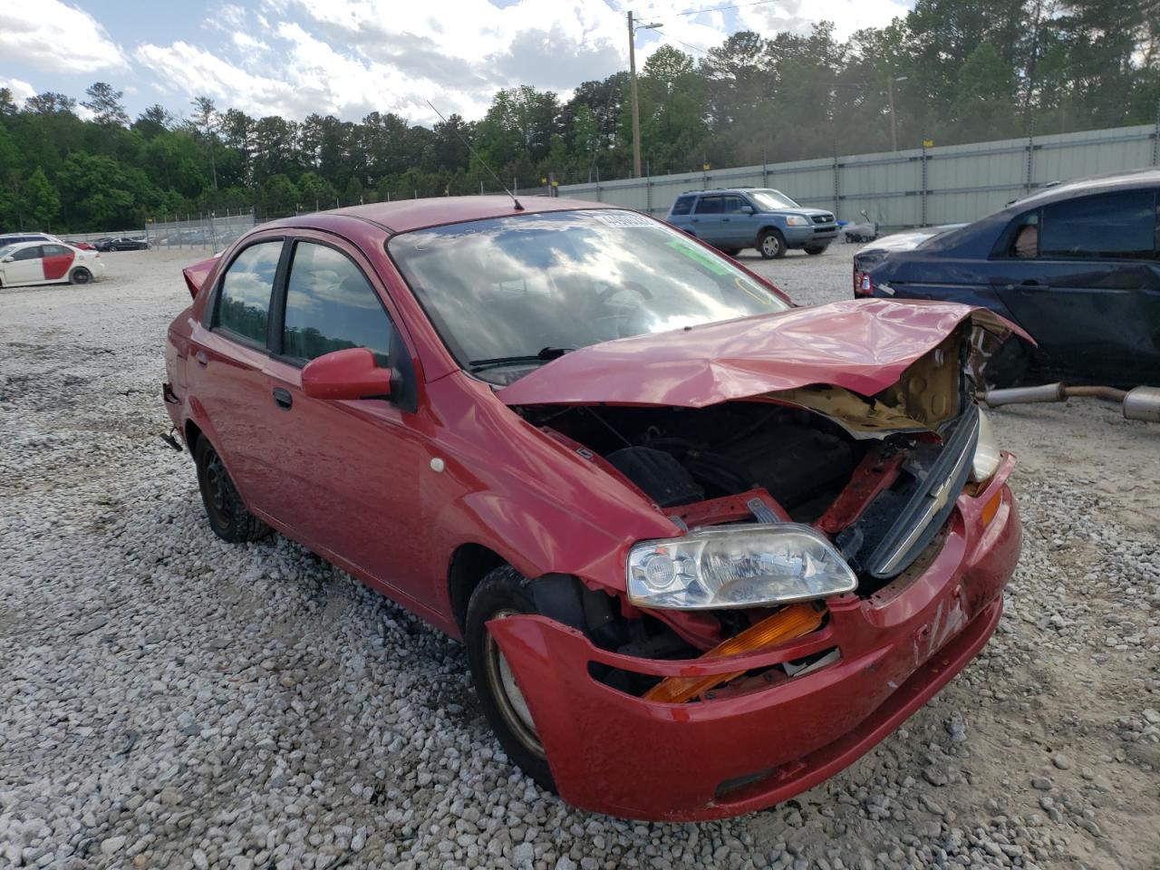 CHEVROLET AVEO BASE 2005 with VIN KL1TD52655B309305 - Photo from auction