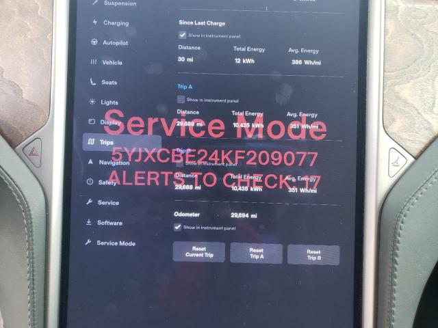 Photo 8 from auction – 2019 TESLA MODEL X with VIN 5YJXCBE24KF209077