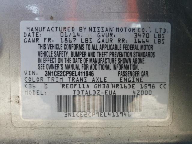 Photo 10 from auction – 2014 NISSAN VERSA NOTE with VIN 3N1CE2CP9EL411946