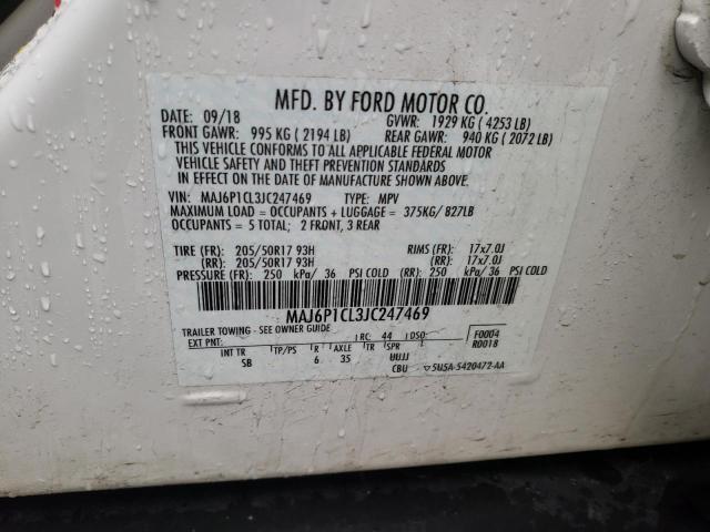 Photo 10 from auction – 2018 FORD ECOSPORT S with VIN MAJ6P1CL3JC247469