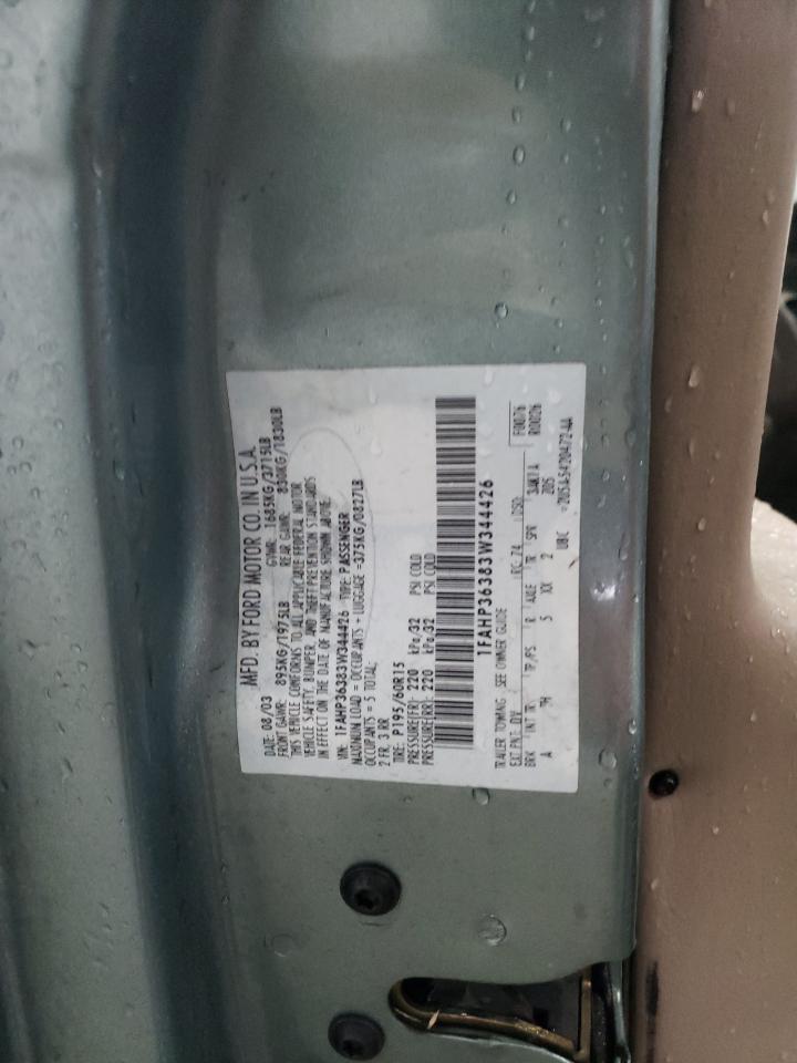 Photo 10 from auction – 2003 FORD FOCUS SE with VIN 1FAHP36383W344426