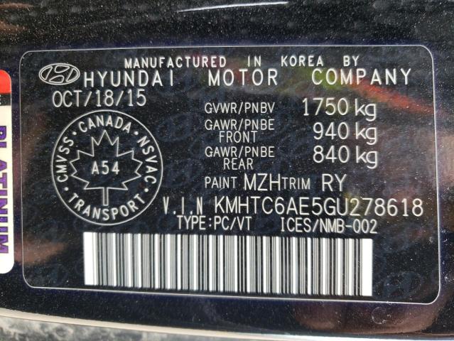 Photo 10 from auction – 2016 HYUNDAI VELOSTER T with VIN KMHTC6AE5GU278618