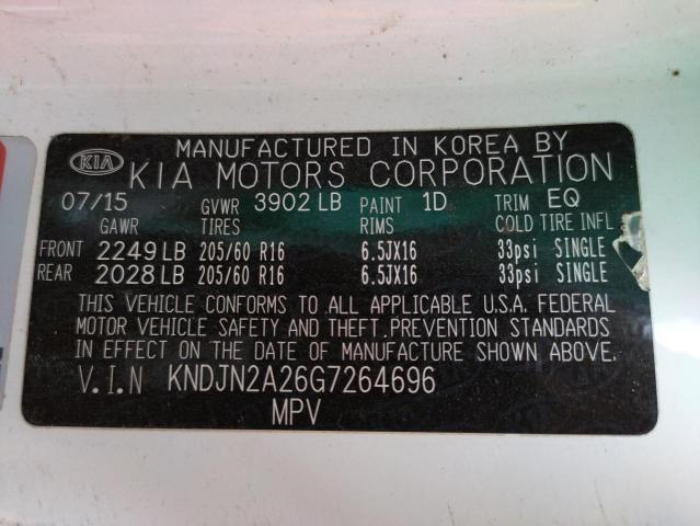 Photo 10 from auction – 2016 KIA SOUL with VIN KNDJN2A26G7264696