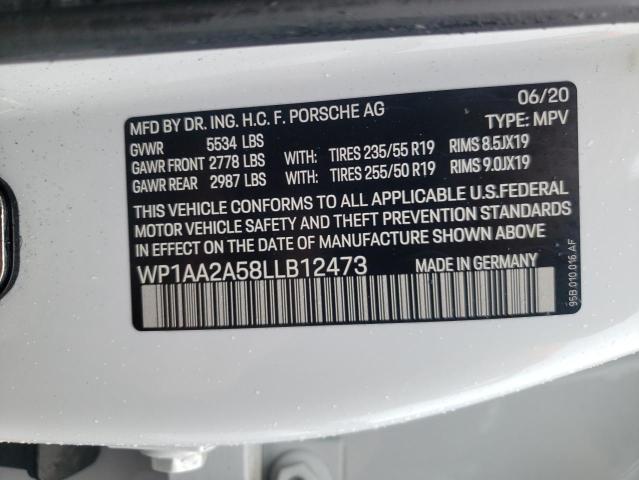 Photo 10 from auction – 2020 PORSCHE MACAN with VIN WP1AA2A58LLB12473