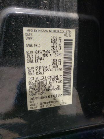 Photo 10 from auction – 2012 NISSAN PATHFINDER with VIN 5N1AR1NN2CC616432