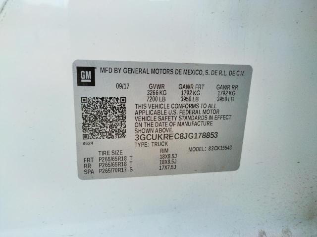 Photo 10 from auction – 2018 CHEVROLET SILVERADO with VIN 3GCUKREC8JG178853