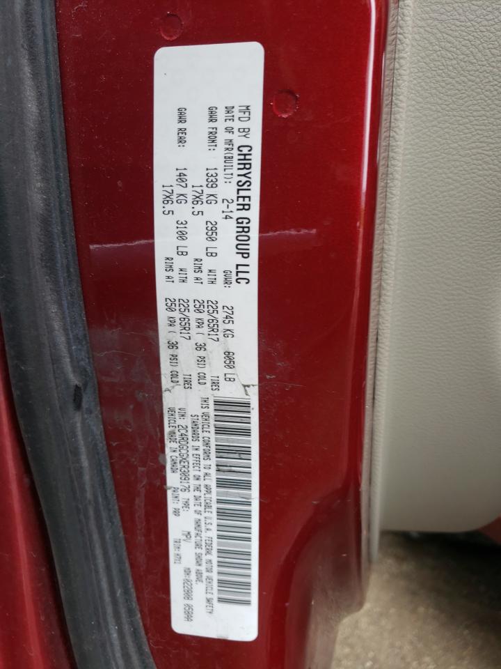 Photo 10 from auction – 2014 DODGE CARAVAN with VIN 2C4RDGCGXER309176