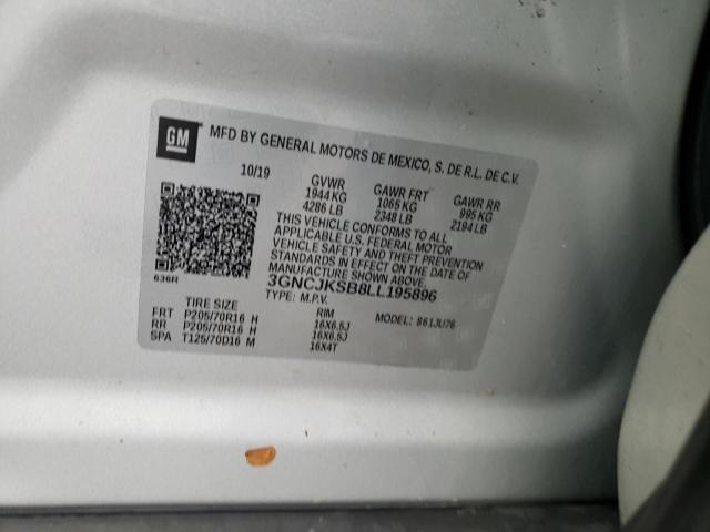 Photo 10 from auction – 2020 CHEVROLET TRAX LS with VIN 3GNCJKSB8LL195896
