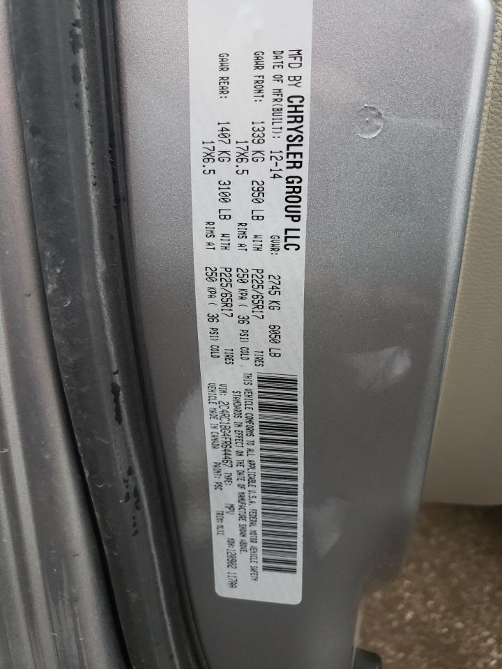 Photo 10 from auction – 2015 CHRYSLER TOWN & COU with VIN 2C4RC1BG4FR644467