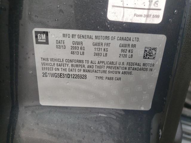 Photo 10 from auction – 2013 CHEVROLET IMPALA LT with VIN 2G1WG5E31D1226928