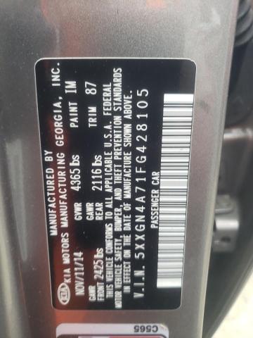 Photo 10 from auction – 2015 KIA OPTIMA EX with VIN 5XXGN4A71FG428105