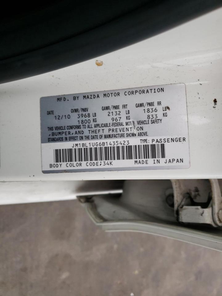 Zdjęcie 10 z aukcji – 2011 MAZDA 3 I z VIN JM1BL1UG6B1435423