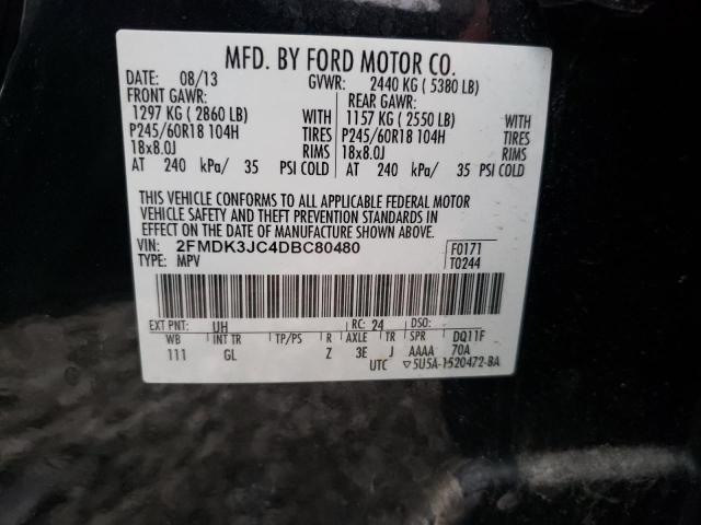 Photo 10 from auction – 2013 FORD EDGE SEL with VIN 2FMDK3JC4DBC80480