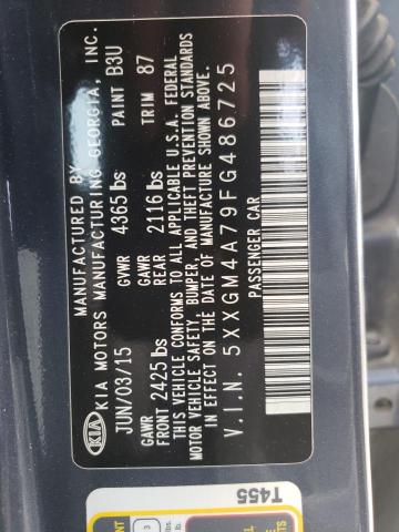 Photo 10 from auction – 2015 KIA OPTIMA LX with VIN 5XXGM4A79FG486725