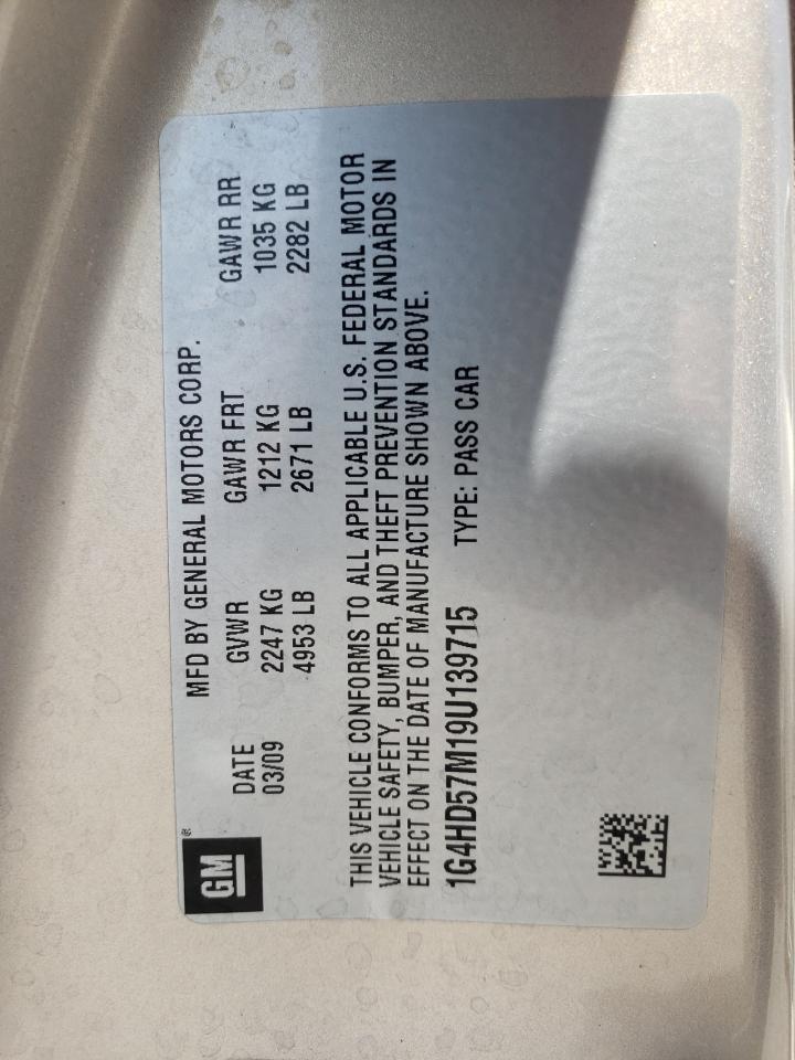 Photo 10 from auction – 2009 BUICK LUCERNE CX with VIN 1G4HD57M19U139715