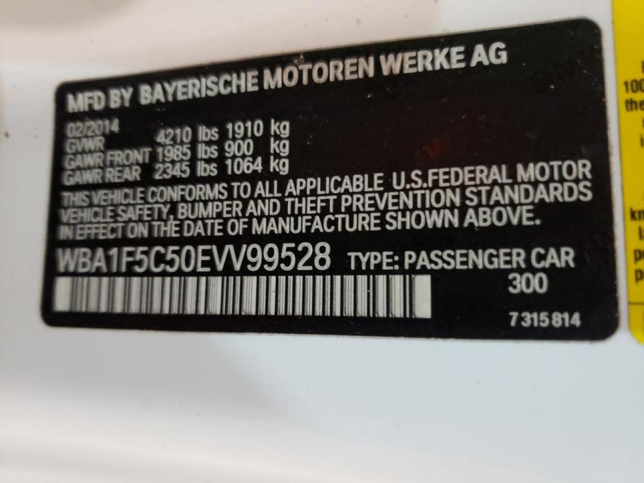 Photo 10 from auction – 2014 BMW 228 I with VIN WBA1F5C50EVV99528
