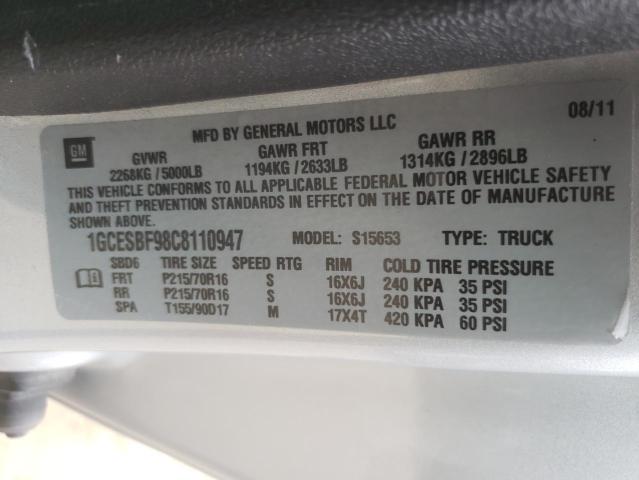 Photo 10 from auction – 2012 CHEVROLET COLORADO with VIN 1GCESBF98C8110947
