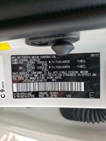 Photo 10 from auction – 2018 TOYOTA 4RUNNER SR with VIN JTEZU5JR2J5168132