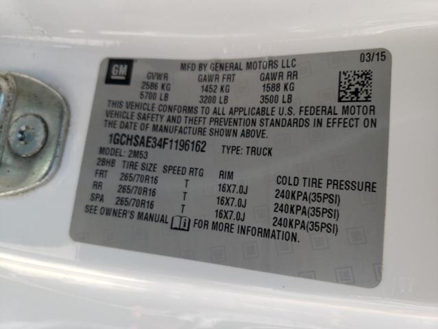 Photo 10 from auction – 2015 CHEVROLET COLORADO with VIN 1GCHSAE34F1196162