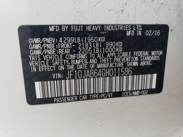 Photo 10 from auction – 2016 SUBARU IMPREZA PR with VIN JF1GJAB64GH011586