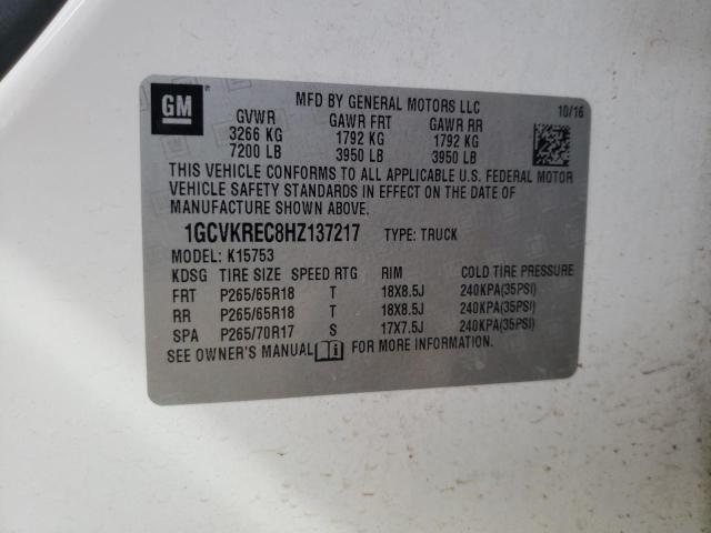 Photo 10 from auction – 2017 CHEVROLET SILVERADO with VIN 1GCVKREC8HZ137217