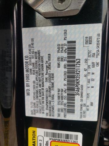 Photo 10 from auction – 2014 FORD FUSION TIT with VIN 3FA6P0K92ER211263