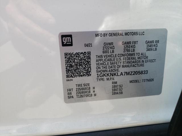 Photo 10 from auction – 2021 GMC ACADIA SLE with VIN 1GKKNKLA7MZ205833