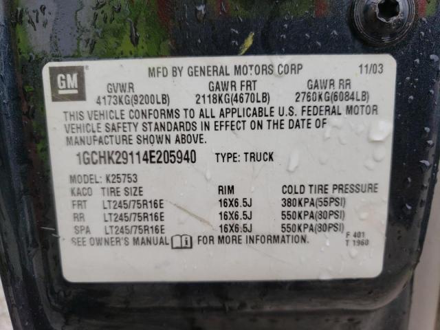 Photo 10 from auction – 2004 CHEVROLET SILVERADO with VIN 1GCHK29114E205940