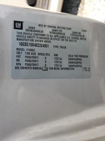 Photo 10 from auction – 2008 CHEVROLET SILVERADO with VIN 1GCEC19X48Z224351