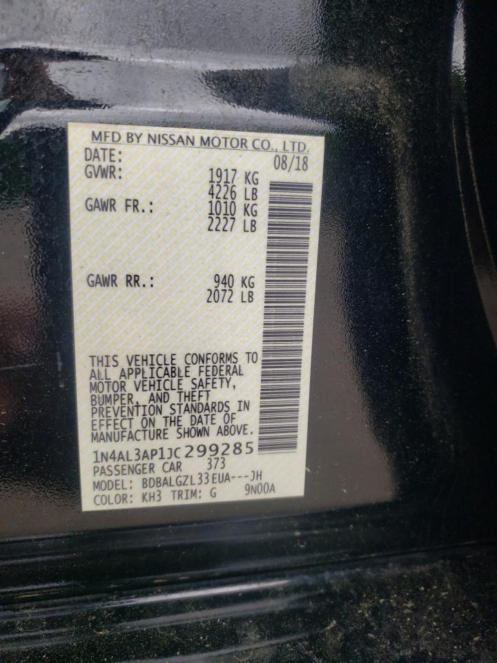 Photo 10 from auction – 2018 NISSAN ALTIMA 2.5 with VIN 1N4AL3AP1JC299285