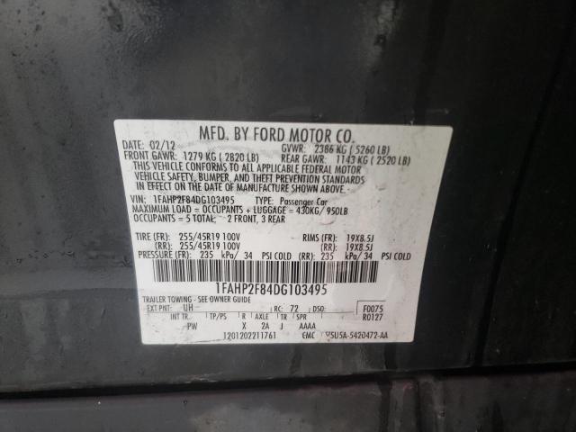 Photo 10 from auction – 2013 FORD TAURUS LIM with VIN 1FAHP2F84DG103495