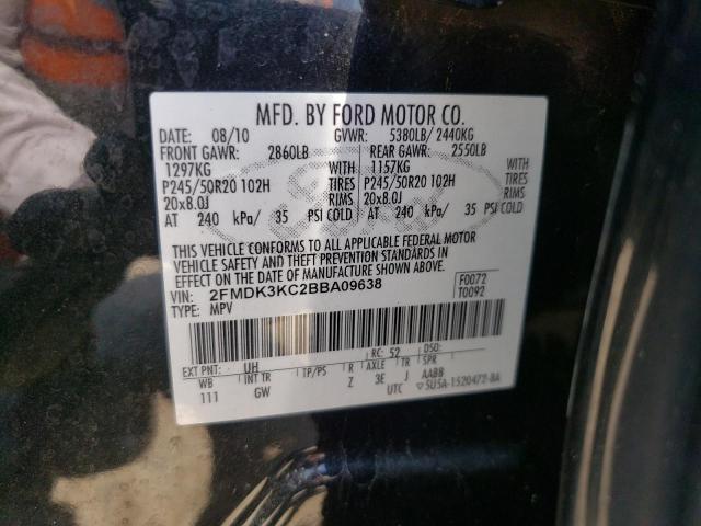 Photo 10 from auction – 2011 FORD EDGE LIMIT with VIN 2FMDK3KC2BBA09638