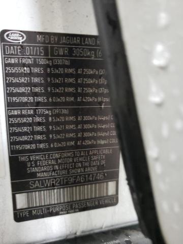 Photo 10 from auction – 2015 LAND ROVER RANGE ROVE with VIN SALWR2TF9FA614746