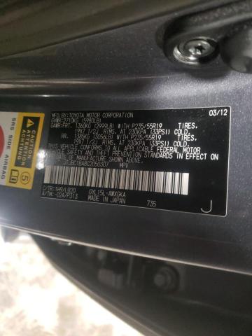 Photo 10 from auction – 2012 LEXUS RX 450 with VIN JTJBC1BA8C2050307