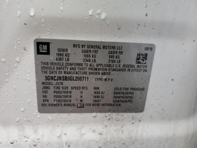 Photo 10 from auction – 2016 CHEVROLET TRAX LS with VIN 3GNCJNSB9GL266711