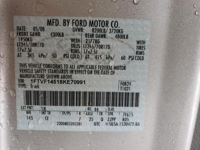 Photo 10 from auction – 2008 FORD F150 with VIN 1FTVF14518KE70991
