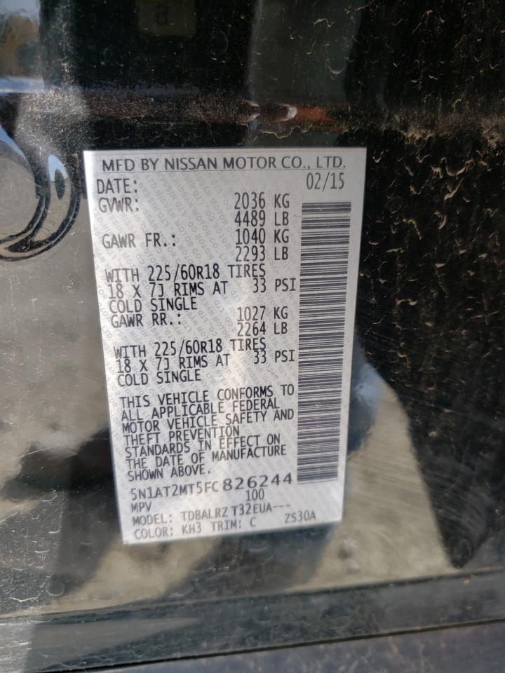 Photo 10 from auction – 2015 NISSAN ROGUE S with VIN 5N1AT2MT5FC826244