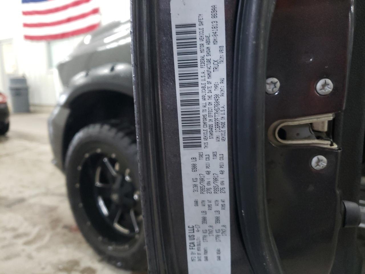 Photo 10 from auction – 2017 RAM 1500 ST with VIN 1C6RR7FT7HS760490