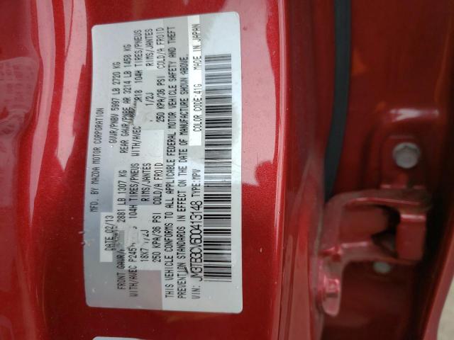 Photo 10 from auction – 2013 MAZDA CX-9 TOURI with VIN JM3TB3CV6D0413148