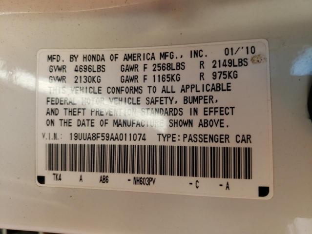 Photo 10 from auction – 2010 ACURA TL with VIN 19UUA8F59AA011074