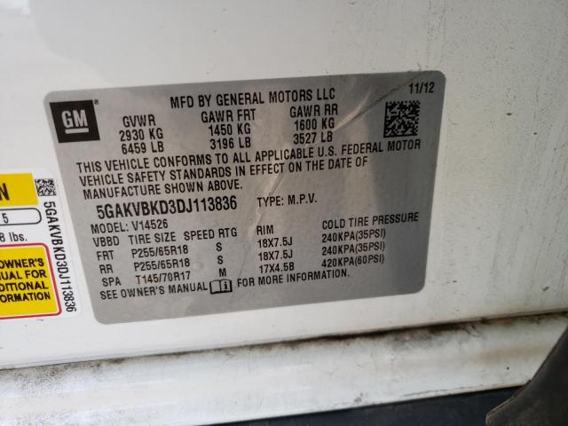 Photo 10 from auction – 2013 BUICK ENCLAVE with VIN 5GAKVBKD3DJ113836